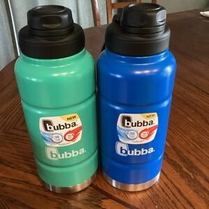 Bubba Trailblazer Stainless Steel Water Bottles 32 oz Mint Green and Blue